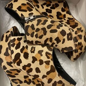 Steve Madden Animal Print Wedge Booties